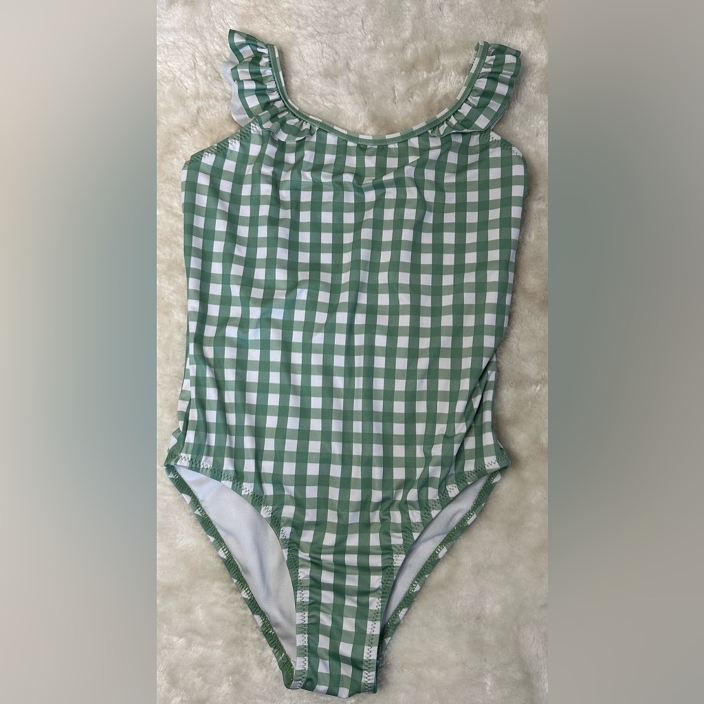Zara girls gingham one piece swimsuit